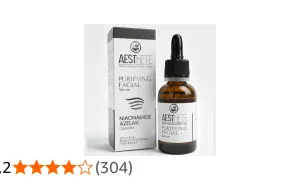 Siero viso purificante AESTHETE con acido azelaico e niacinamide, ideale per una pelle radiosa.
