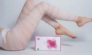 Gambe fasciate con bendaggi drenanti. Si possono fare i bendaggi in gravidanza per un benessere totale.