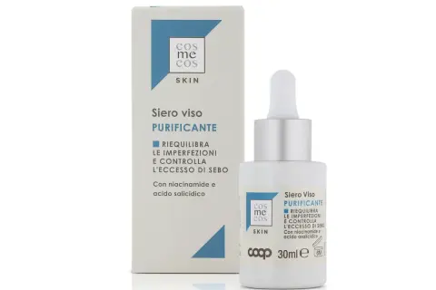 Siero viso purificante con niacinamide per ridurre i pori dilatati e l'eccesso di sebo.
