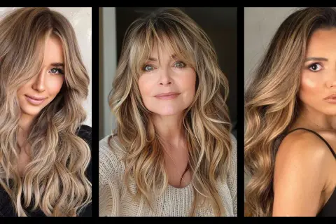 Tre donne con capelli biondo scuro con riflessi chiari, mossi e luminosi.