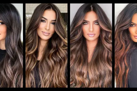 Quattro donne con splendidi capelli color miele e nocciola, con sfumature che creano un effetto naturale e luminoso.