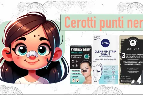 Cerotti punti neri: scopri come usarli per una pelle pulita. Immagine con prodotti Synergy Derm, Nivea e Sephora.