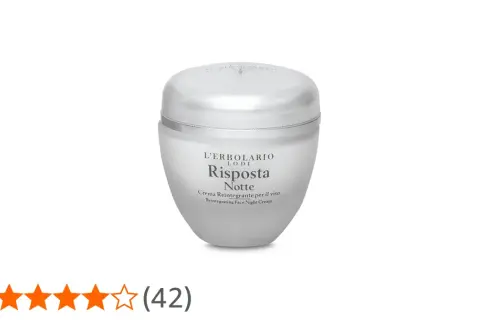 Crema notte L'Erbolario Risposta Notte, ideale per il viso. Anche se è una crema notte, posso usarla giorno e notte per un'azione rigenerante.