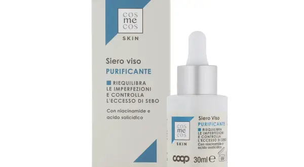 Siero viso purificante con niacinamide per ridurre i pori dilatati e l'eccesso di sebo.