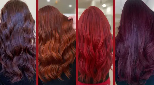 Capelli ramato, rossi e bordeaux: quattro sfumature di colore vibrante e audace per chi ama osare.