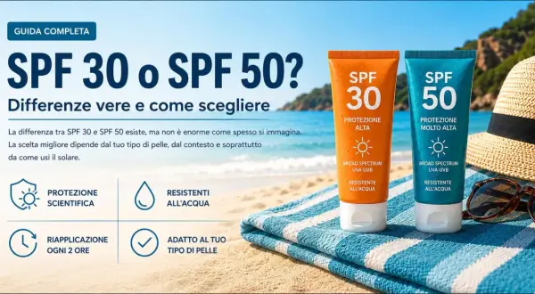 Guida completa: SPF 30 o SPF 50? Scopri cos'è l'SPF e le differenze per scegliere la protezione solare ideale per te.