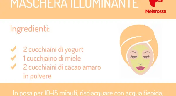 Ricetta per una maschera viso fai da te idratante con yogurt, miele e cacao. Ideale per una pelle luminosa.