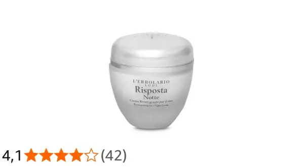 Crema notte L'Erbolario Risposta Notte, ideale per il viso. Anche se è una crema notte, posso usarla giorno e notte per un'azione rigenerante.
