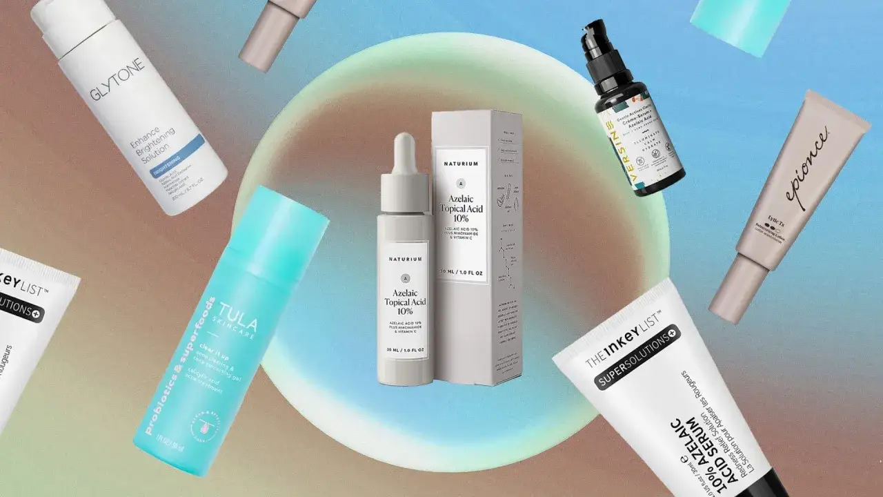 Prodotti skincare con acido azelaico e niacinamide insieme, per una pelle luminosa e uniforme.