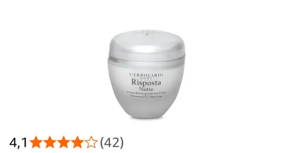 Crema notte L'Erbolario Risposta Notte, ideale per il viso. Anche se è una crema notte, posso usarla giorno e notte per un'azione rigenerante.